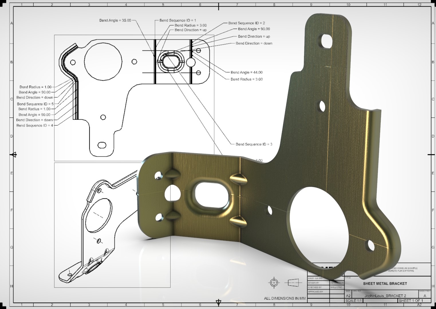 Advanced Sheet Metal Design Using Siemens NX Metal bracketII Skill