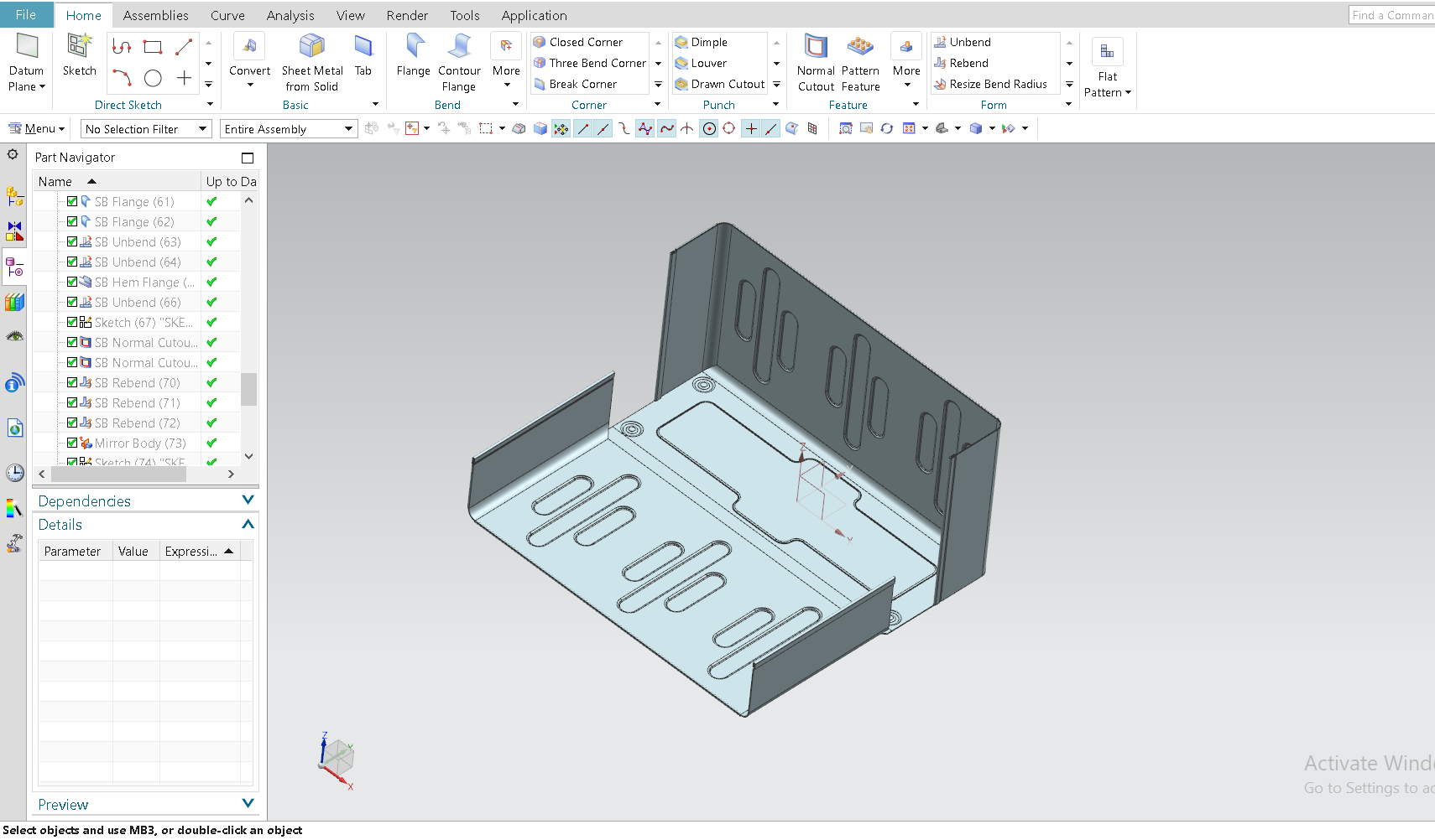 Advanced Sheet Metal Design Using NX Cad Challenge_2_Box Assembly