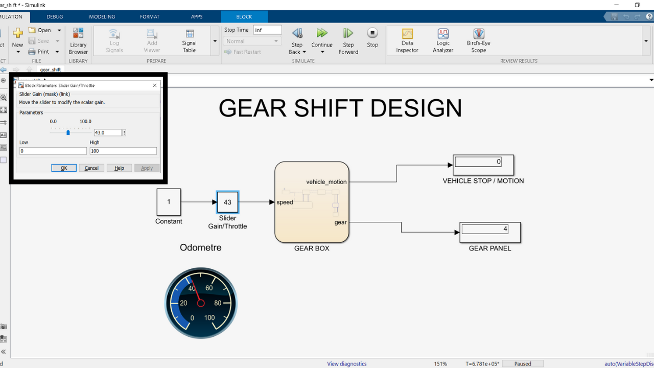 STATE FLOW LOGIC FOR "GEAR SHIFT" USING SIMULINK SOFTWARE SkillLync