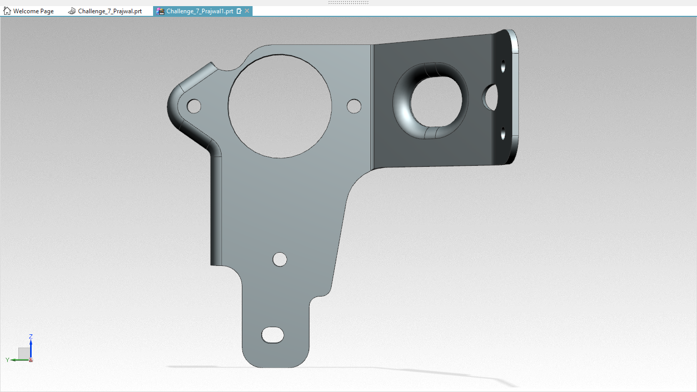 Advanced Sheet Metal Bracket(Type2) Design Using NX Cad SkillLync