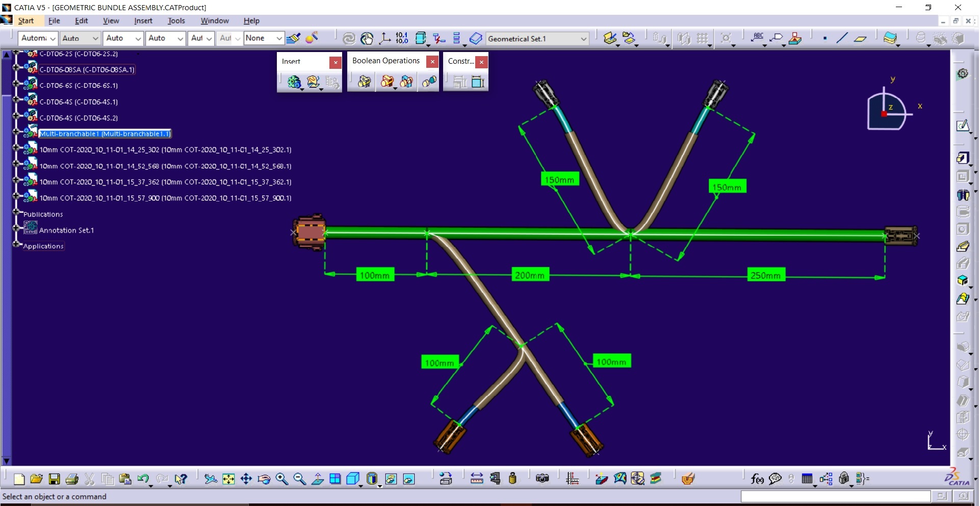 Wiring harness design in CATIA V5 3D modeling Week 4 Challenge