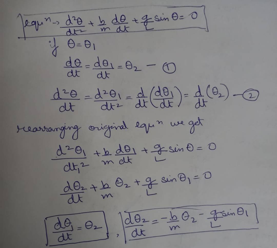 Simulate an animation for the Simple Pendulum using PYTHON : Skill-Lync