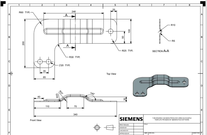 Advanced Sheet Metal Design Using NX Cad Challenge_6_Bracket SkillLync