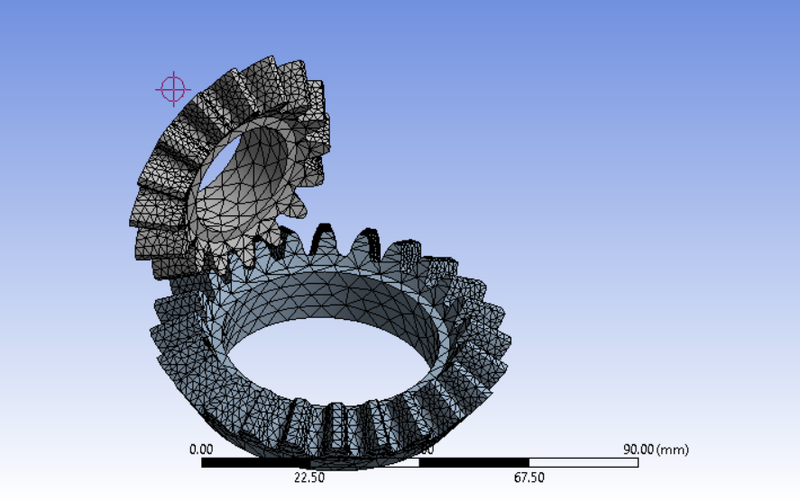 Grid dependency test for the Bevel gear simulation SkillLync