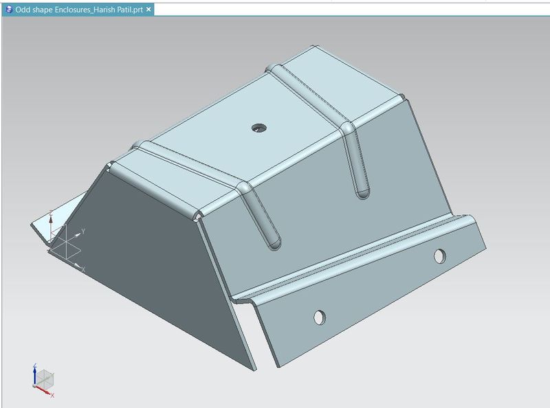 Advanced Sheet Metal Design Using NX Cad Challenge_5_Odd Shaped