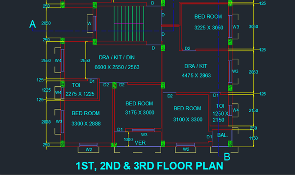 Creating a Layout, Section and Elevation with dimensions using AutoCad ...