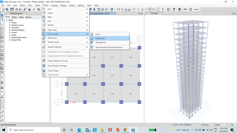 Modelling Of 25 Storey Building With The Specified Properties Using Etabs Skill Lync
