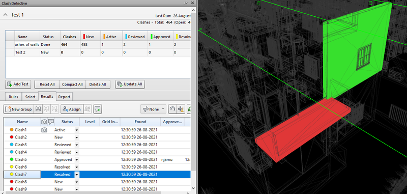 Usage of Navigation tool , Timeliner and Clash Detection test using ...